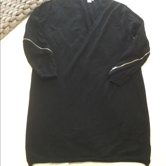 Kelley Derrett Black Wool Long Tunic/Dress - L - Picture 2 of 8